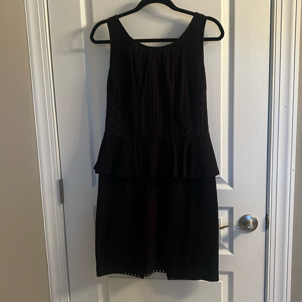 Rachel Zoe Black Peplum Dress Size 8